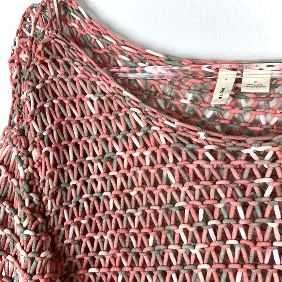 MOTH Anthropologie Pink Knit Sweater Small EUC - Picture 3 of 7